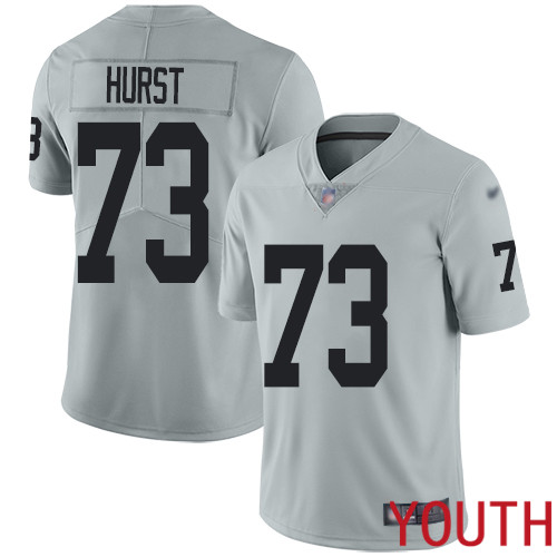 Oakland Raiders Limited Silver Youth Maurice Hurst Jersey NFL Football #73 Inverted Legend Jersey